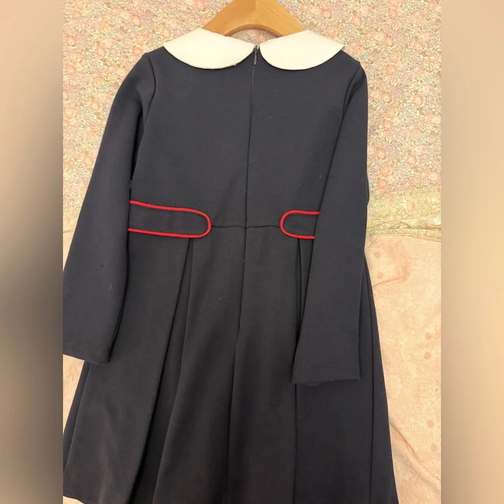 ♥️EUC Jacadi navy dress with Peter Pan collar♥️ - Picture 6 of 6